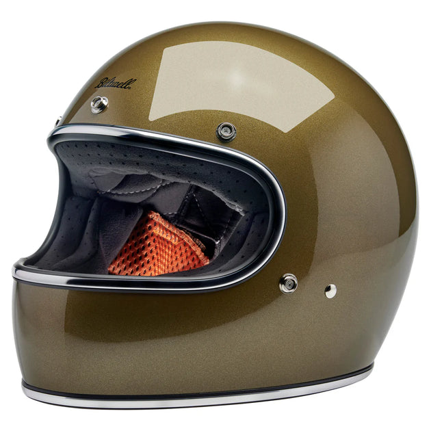 BILTWELL GRINGO ECE 22.06 HELMET - UGLY GOLD METALLIC - SIZE M