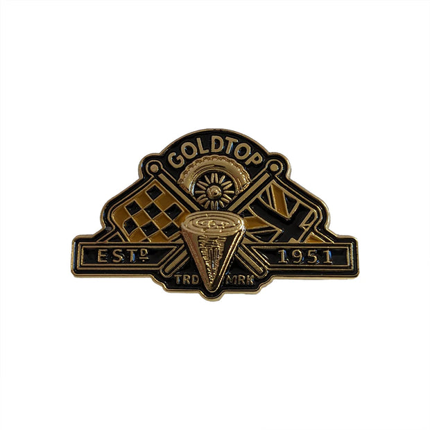 GOLDTOP ENAMEL BADGE PIN - ESTD. 1951 - GOLD