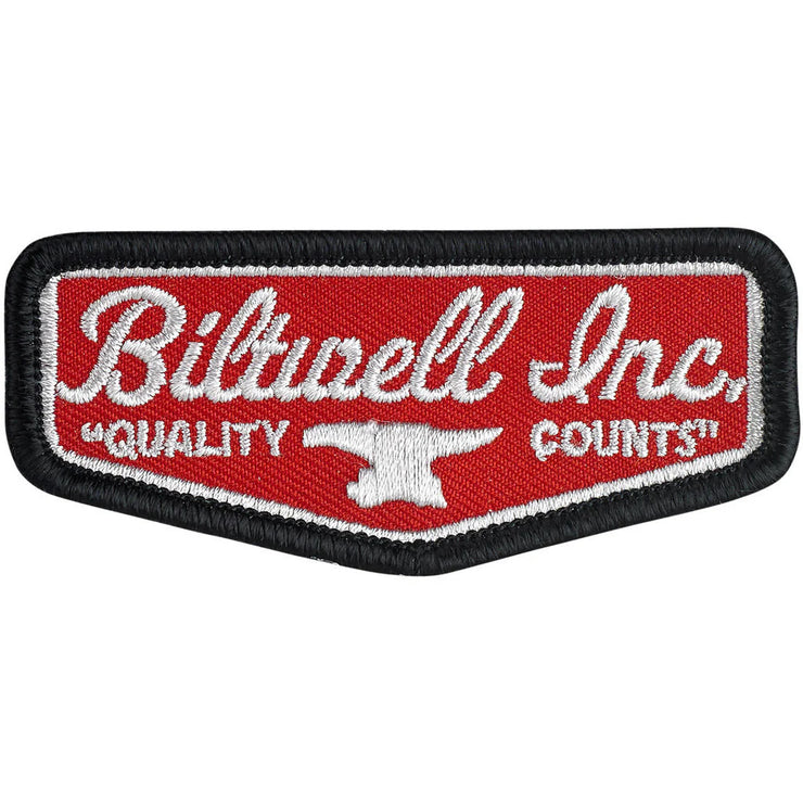 BILTWELL SHIELD PATCH - RED/GREY/BLACK