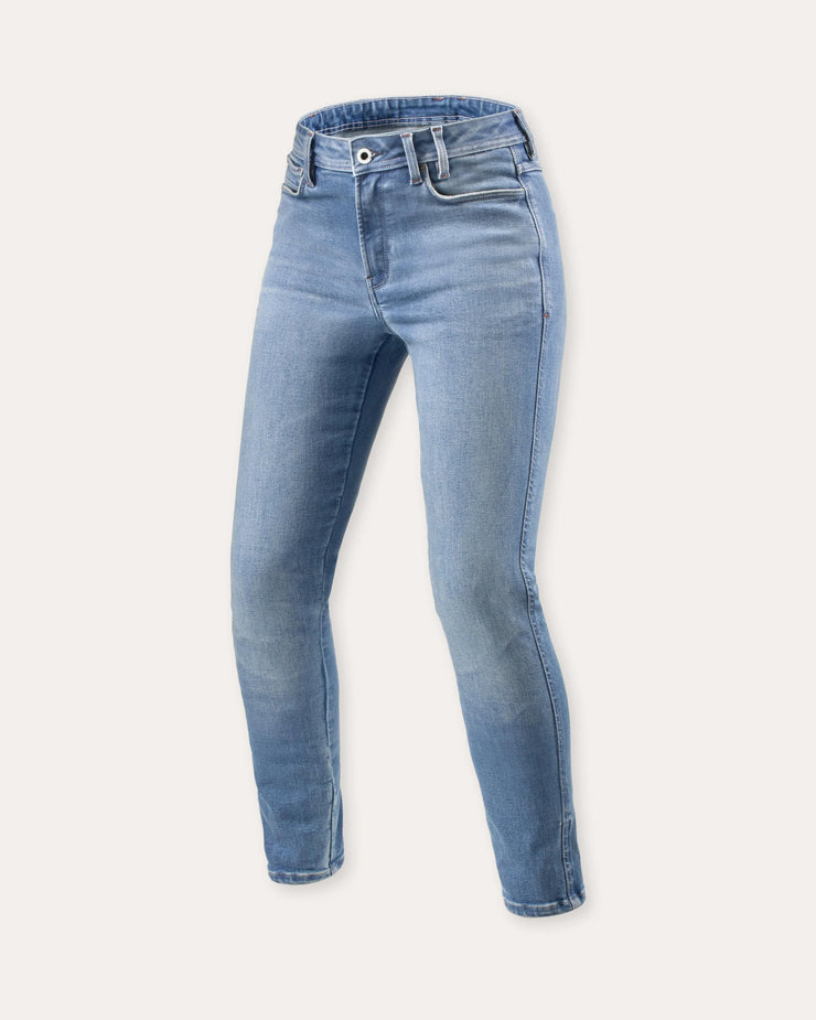 REV'IT! SHELBY 3 LADIES JEANS SKINNY FIT (SK) - LIGHT BLUE VINTAGE
