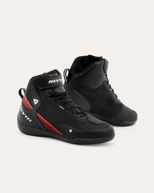 REV'IT! G-FORCE 2 H20 SHOES - BLACK-NEON RED