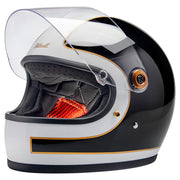 BILTWELL GRINGO S ECE 22.06 HELMET - GLOSS WHITE/GLOSS BLACK TRACKER