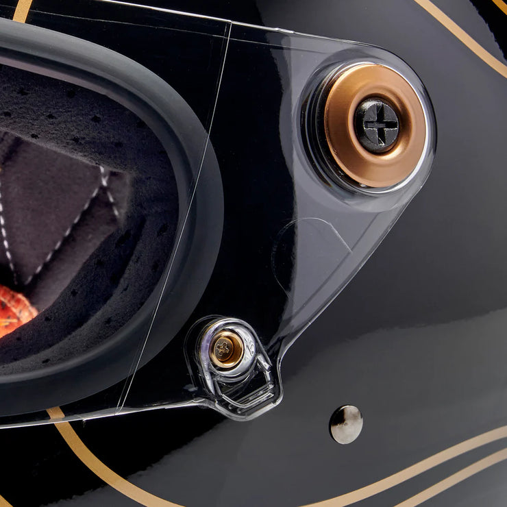 BILTWELL GRINGO S ECE 22.06 HELMET - GLOSS BLACK FLAMES