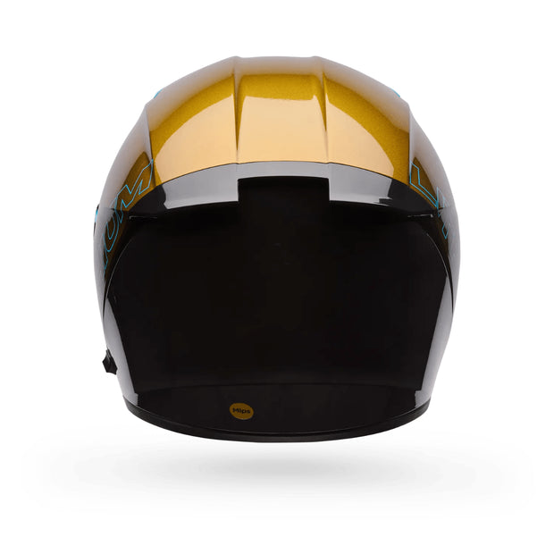 BELL BULLITT BUBBLE SHIELD - GOLD IRIDIUM w/ BLACK TAB – Strath Moto