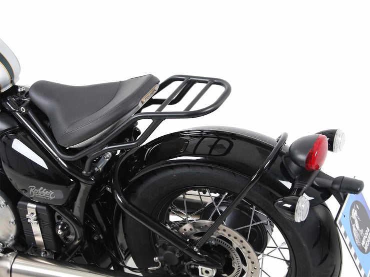 HEPCO & BECKER TUBE REAR RACK - BLACK FOR TRIUMPH BONNEVILLE BOBBER (2017 ONWARDS)