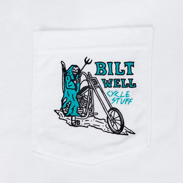 BILTWELL REAPER POCKET TEE - WHITE