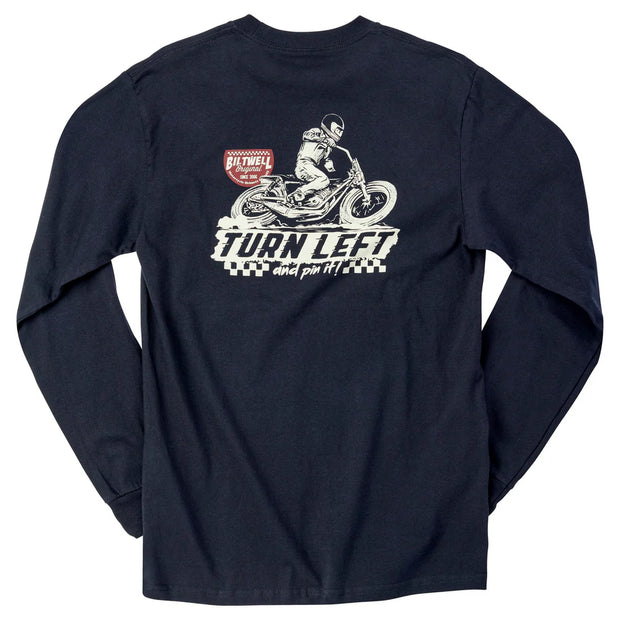 BILTWELL LEFT TURN LONGSLEEVE SHIRT - BLACK
