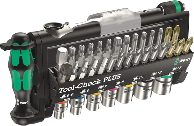 TOOL-CHECK PLUS BITS ASSORTMENT WITH RATCHET + SOCKETS