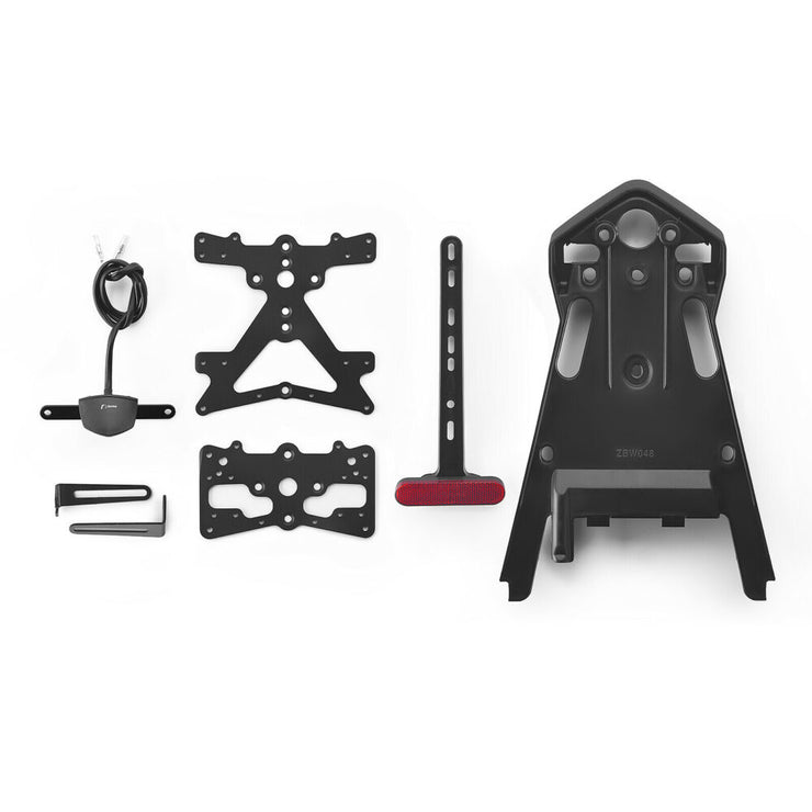 RIZOMA SIDE ARM LICENSE PLATE HOLDER KIT W/ UNDERTAIL COVER - PT706B - RNINET SCRAMBLER