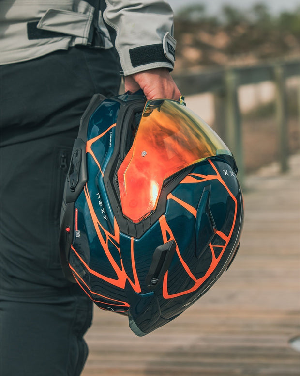 NEXX X.WST3 HELMET - B-SIDE - TEAL / ORANGE