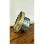 MOTONE JETSON DISHED LOW PROFILE FUEL GAS CAP - BILLET ALUMINIUM - POLISHED BRASS