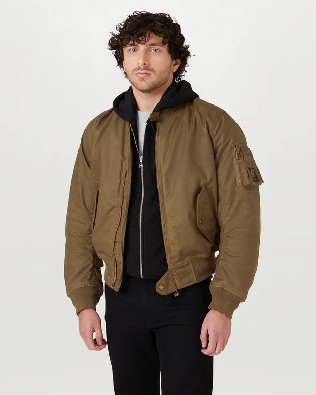 BELSTAFF BRECON MOTORCYCLE BOMBER JACKET - OLIVE GREEN