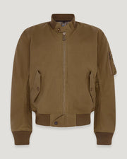 BELSTAFF BRECON MOTORCYCLE BOMBER JACKET - OLIVE GREEN