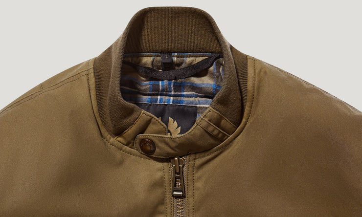 BELSTAFF BRECON MOTORCYCLE BOMBER JACKET - OLIVE GREEN