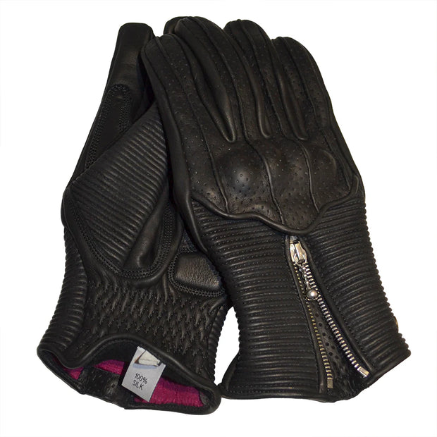 GOLDTOP SILK LINED RAPTOR GLOVES - BLACK