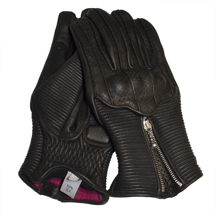 GOLDTOP SILK LINED RAPTOR GLOVES - BLACK