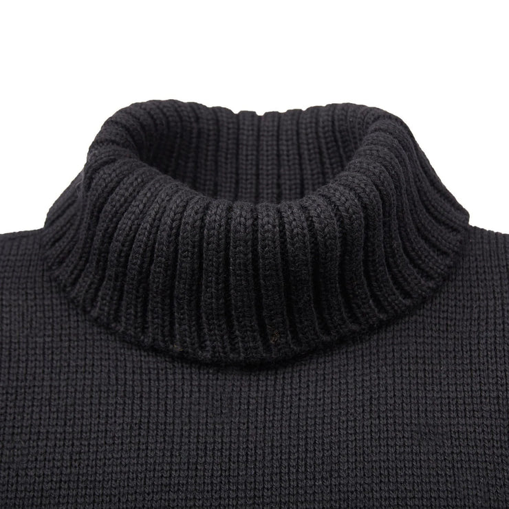 GOLDTOP 100% MERINO WOOL CLASSIC SUBMARINER SWEATER - BLACK