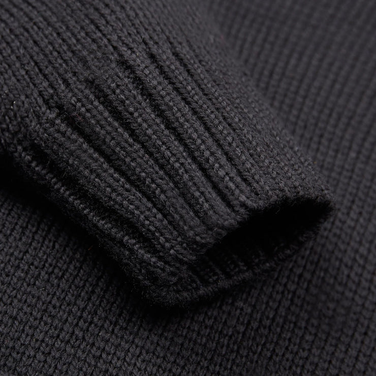 GOLDTOP 100% MERINO WOOL CLASSIC SUBMARINER SWEATER - BLACK