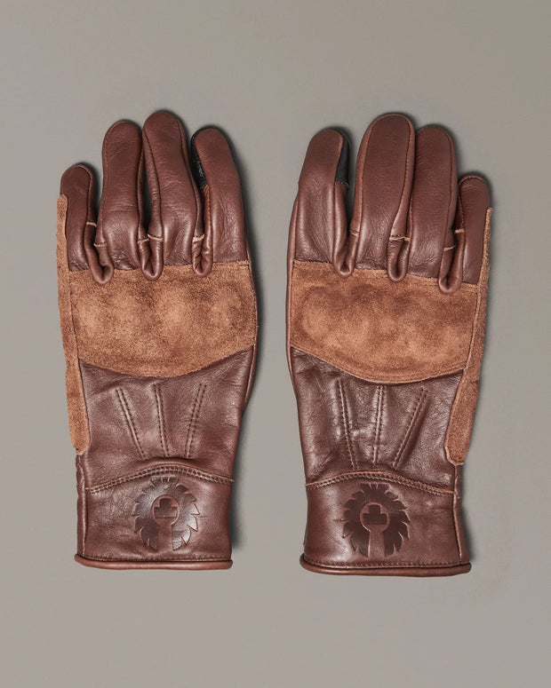 BELSTAFF CLINCH MOTORCYCLE GLOVES - TAN