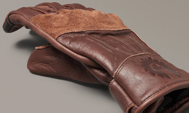 BELSTAFF CLINCH MOTORCYCLE GLOVES - TAN