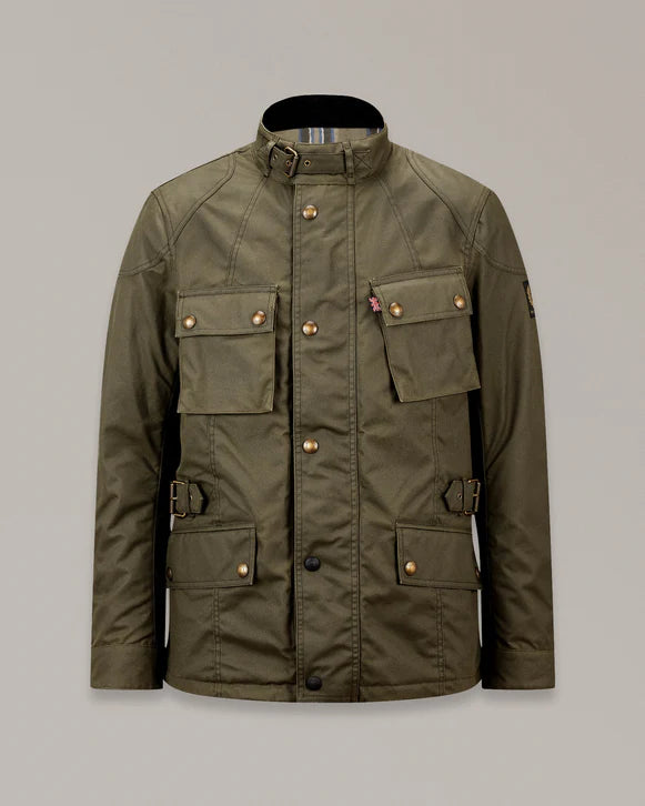 BELSTAFF CROSBY MOTORCYCLE JACKET - FOREST GREEN