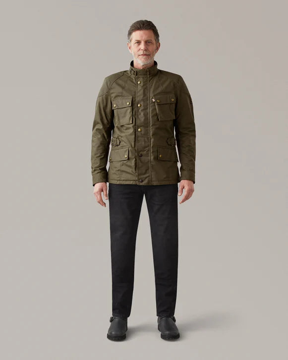 BELSTAFF CROSBY MOTORCYCLE JACKET - FOREST GREEN