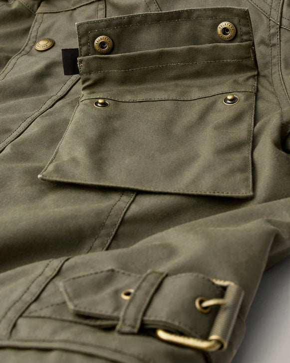 BELSTAFF CROSBY MOTORCYCLE JACKET - FOREST GREEN
