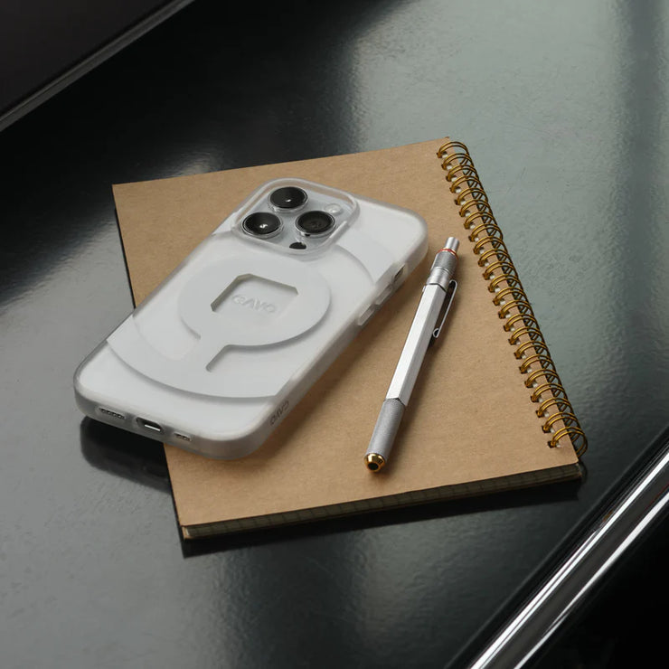 CAYO PHONE.DOKK CASE - APPLE IPHONE 15 PRO - CLEAR & WHITE