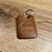 STRATH MOTO CREST LOGO LEATHER KEY FOB / KEY CHAIN