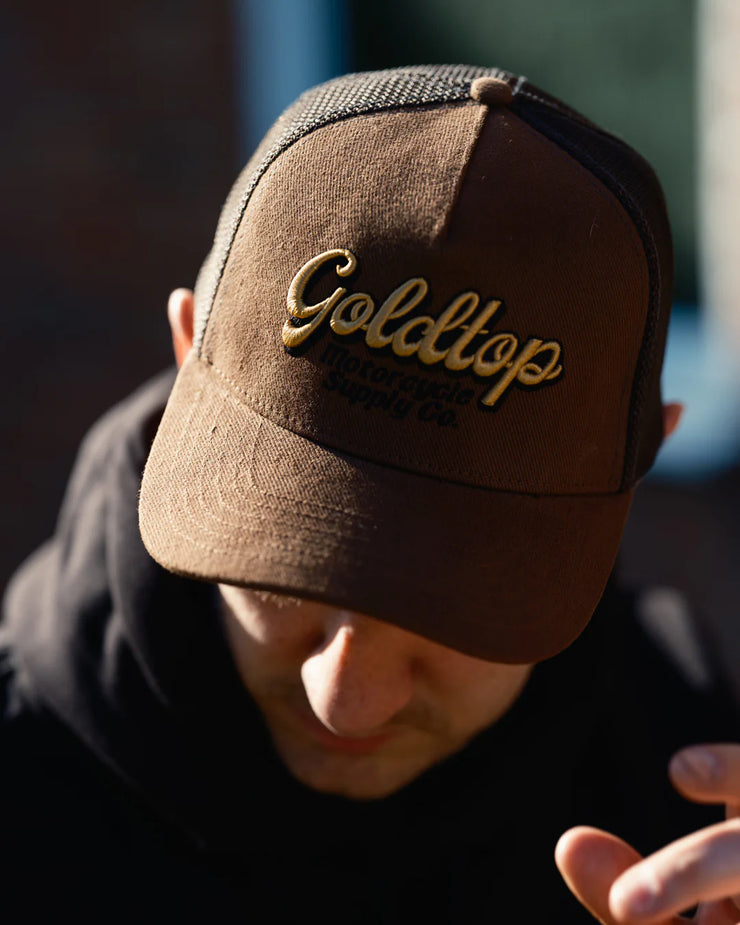 GOLDTOP TRUCKER CAP - MOOSE BROWN