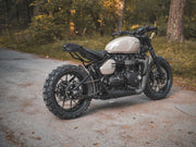 HEPCO & BECKER TUBE REAR RACK - BLACK FOR TRIUMPH BONNEVILLE BOBBER (2017 ONWARDS)