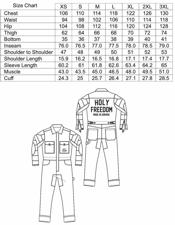 HOLY FREEDOM TUTONERO COVERALLS - SIZE L - LAST ONE!