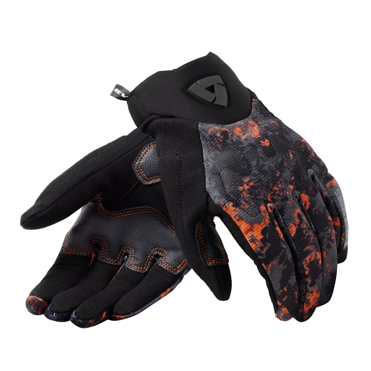 REV'IT! CONTINENT WB GLOVE - BLACK-ORANGE