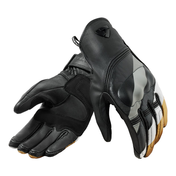 REV'IT! REDHILL LADIES GLOVES - BLACK-OCHER YELLOW