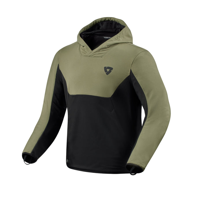 REV'IT! ANDON ARMOURED RIDING HOODY - BLACK-GREEN