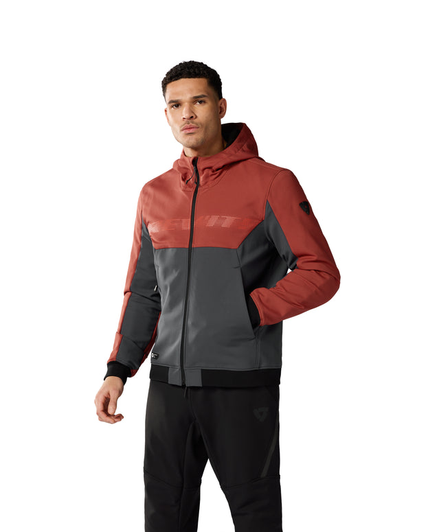 REV'IT! PARABOLICA 2 HOODIE - BURGUNDY RED-GREY