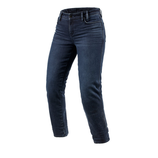 REV'IT! VIOLET LADIES JEANS BF (BOYFRIEND FIT) - DARK BLUE-BLACK WASH