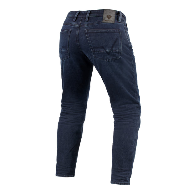 REV'IT! ORTES TF (TAPERED FIT) JEANS - DARK BLUE-BLACK WASH