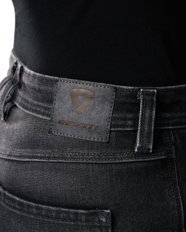 REV'IT! MOTO 2 LADIES JEANS SLIM FIT - DARK BLACK STONE