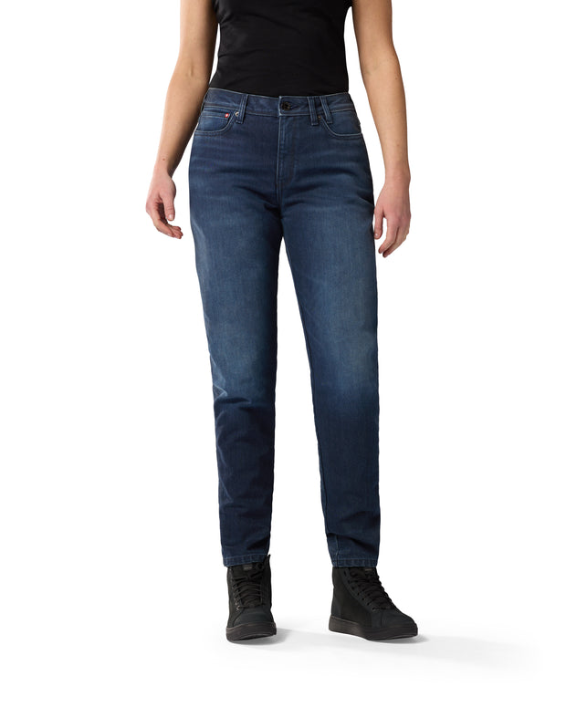 REV'IT! HARPER TF (TAPERED FIT) LADIES JEANS - DARK BLUE USED
