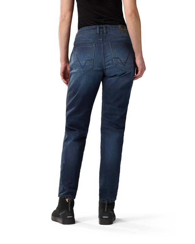 REV'IT! HARPER TF (TAPERED FIT) LADIES JEANS - DARK BLUE USED