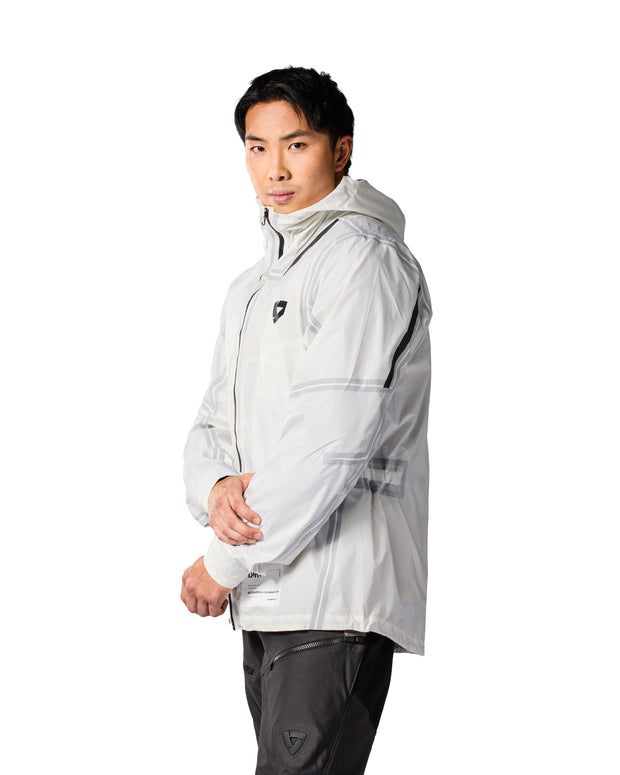 REV'IT! BARRIER 2 H20 RAIN JACKET - WHITE