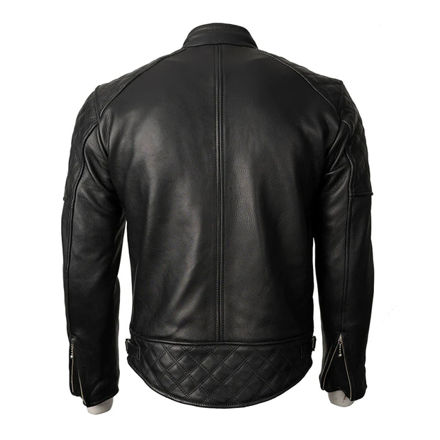 GOLDTOP FLAT TRACKER JACKET SUMMER VERSION W/ SEAMLESS FRONT (CE ARMOURED) - BLACK