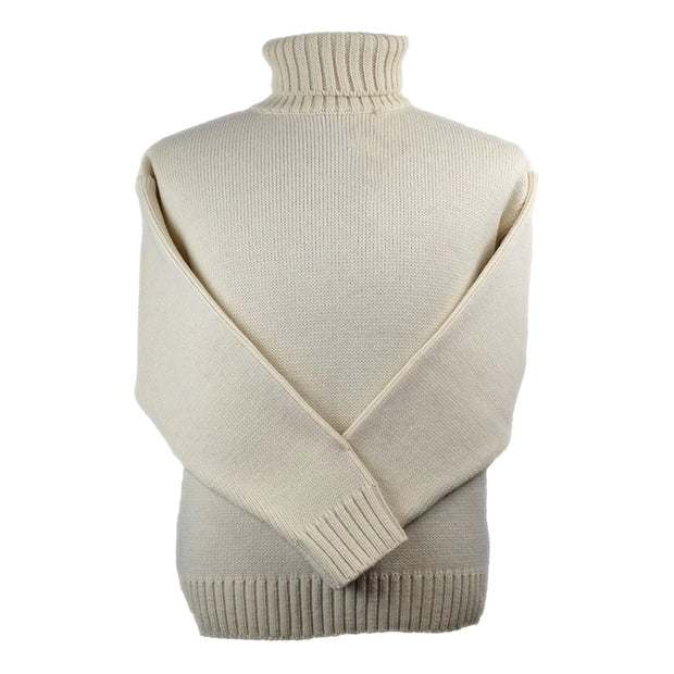 GOLDTOP 100% MERINO WOOL CLASSIC SUBMARINER SWEATER - ECRU