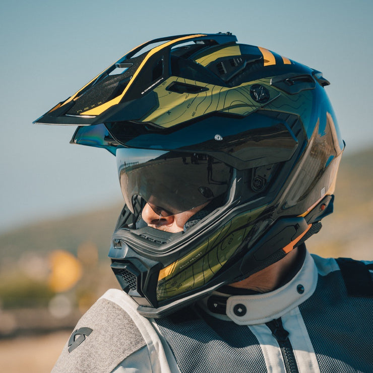 NEXX X.WED3 ADV HELMET - FURKA - GREEN / YELLOW