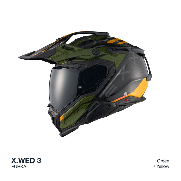 NEXX X.WED3 ADV HELMET - FURKA - GREEN / YELLOW