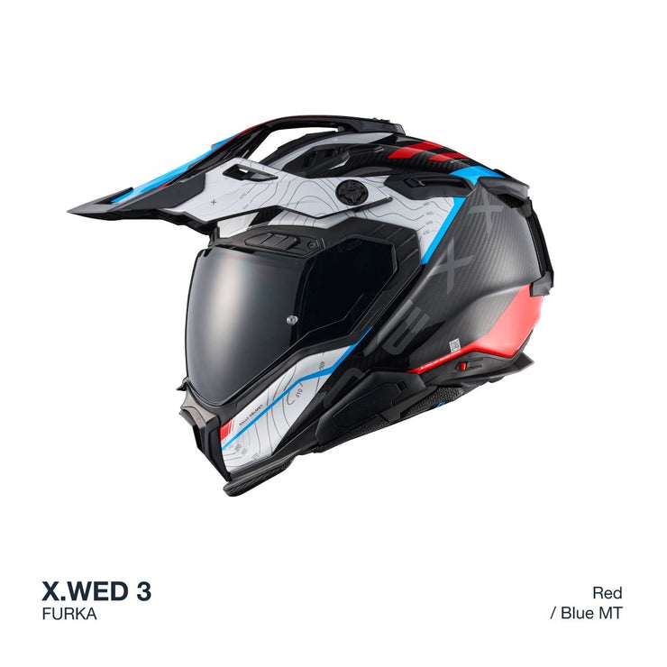 NEXX X.WED3 ADV HELMET - FURKA - RED / BLUE