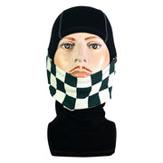 GOLDTOP MERINO WOOL BALACLAVA - GREEN & WHITE CHECKER