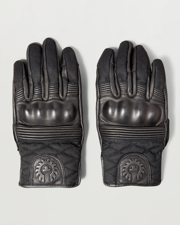 BELSTAFF HAMPSTEAD MOTORCYCLE GLOVES - BLACK / BLACK