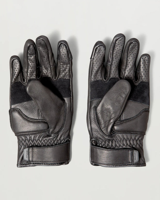 BELSTAFF HAMPSTEAD MOTORCYCLE GLOVES - BLACK / BLACK